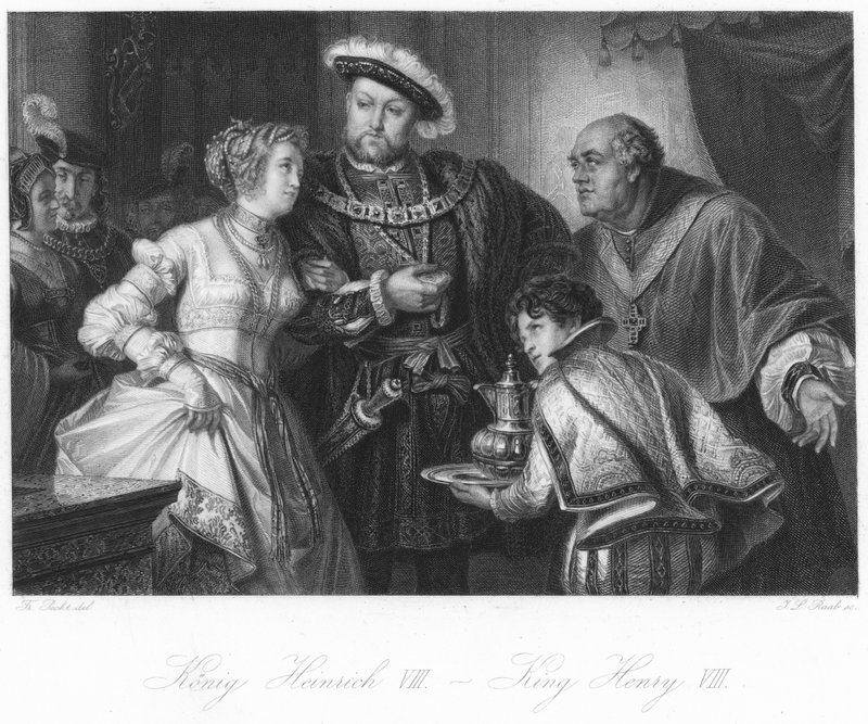 Scena z Henryka VIII autorstwa German School