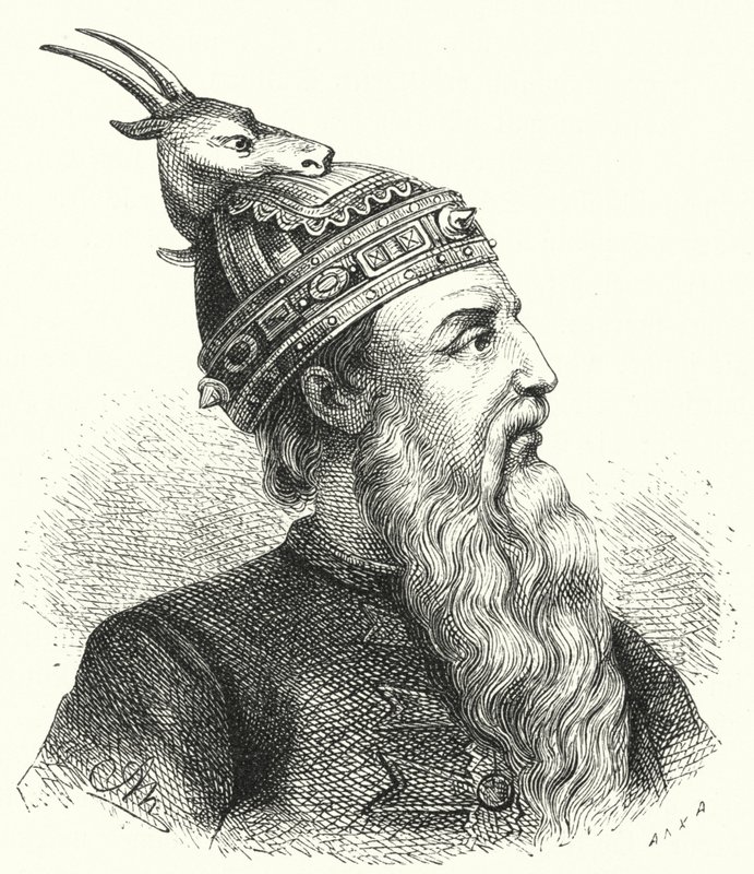 Skanderbeg, albański szlachcic i dowódca wojskowy (grafika) autorstwa German School