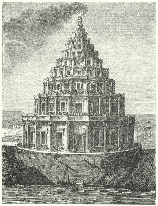 Faros z Aleksandrii, Egipt autorstwa German School