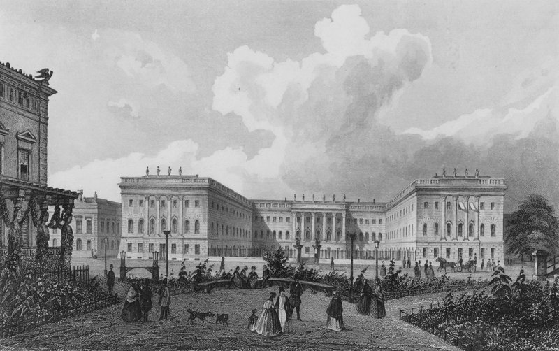 Budynki uniwersyteckie, Berlin (staloryt) autorstwa German School