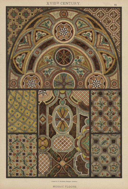 XVIII wiek, Mozaika Podłogi (kolor lito) autorstwa German School