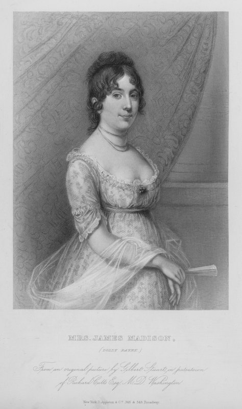Pani James Madison, Dolly Paine (Grawerowanie) autorstwa Gilbert (after) Stuart