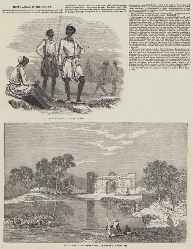 Husyn-Abdal w Pendżabie autorstwa Godfrey Thomas Vigne