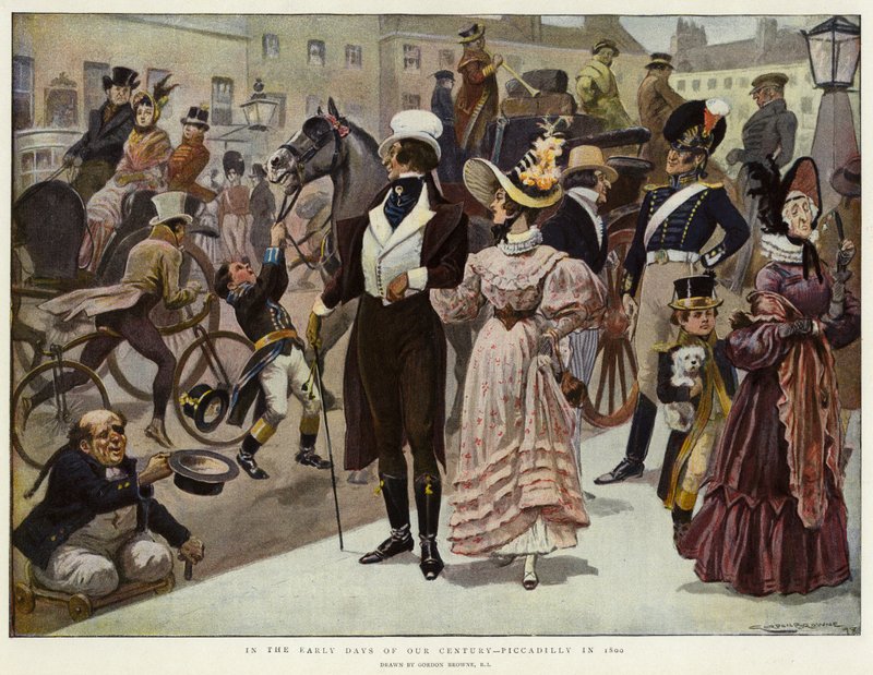 We wczesnych dniach naszego stulecia, Piccadilly w 1800 roku autorstwa Gordon Frederick Browne