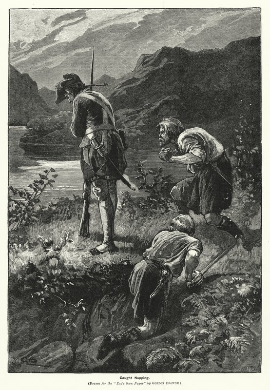 Przyłapany na drzemce (grawerowanie) autorstwa Gordon Frederick (after) Browne