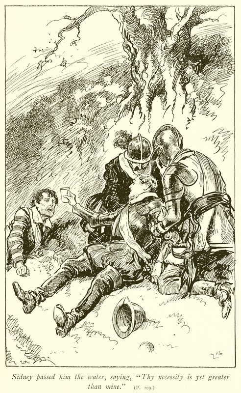 Śmierć Sir Philipa Sidneya autorstwa Gordon Frederick Browne