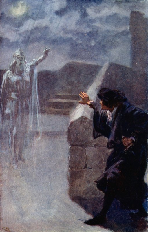 Hamlet widzi ducha swojego ojca autorstwa Gordon Frederick Browne