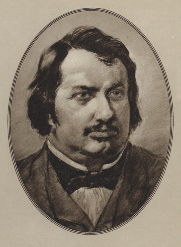 Honore de Balzac (lito) autorstwa Gordon Ross