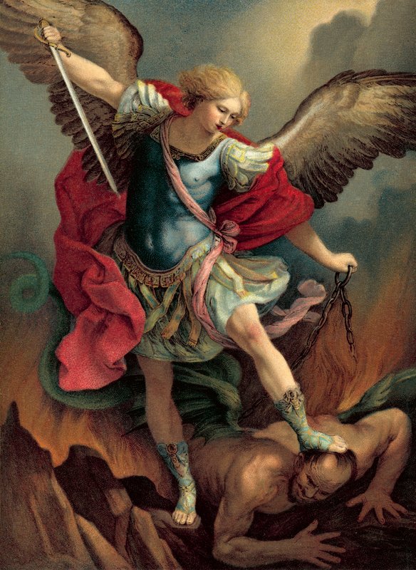 Archanioł Michał (chromolitho) autorstwa Guido Reni
