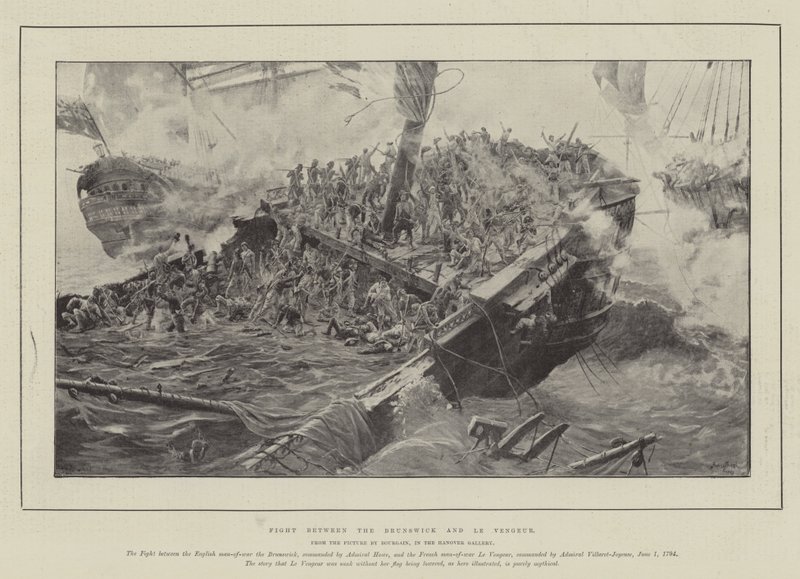Walcz między Brunszwikiem a Le Vengeur autorstwa Gustave Bourgain