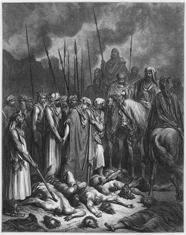 Gustave Dore Biblia: Jozue oszczędza Rahab autorstwa Gustave Dore