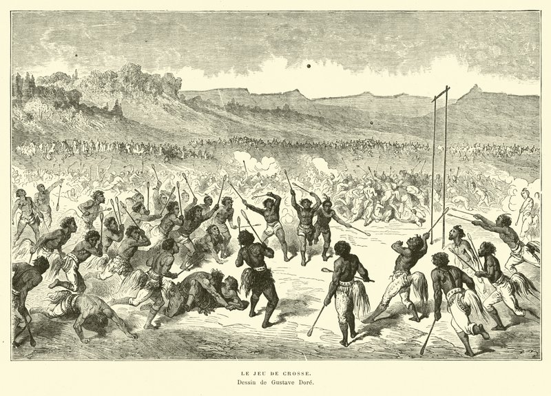 Gra w lacrosse autorstwa Gustave Dore