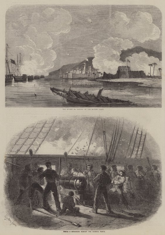 Bitwa pod Bushire autorstwa Gustave Janet