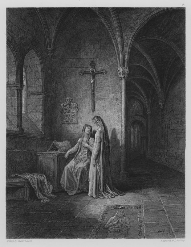 Scena klasztorna autorstwa Gustave after Dore