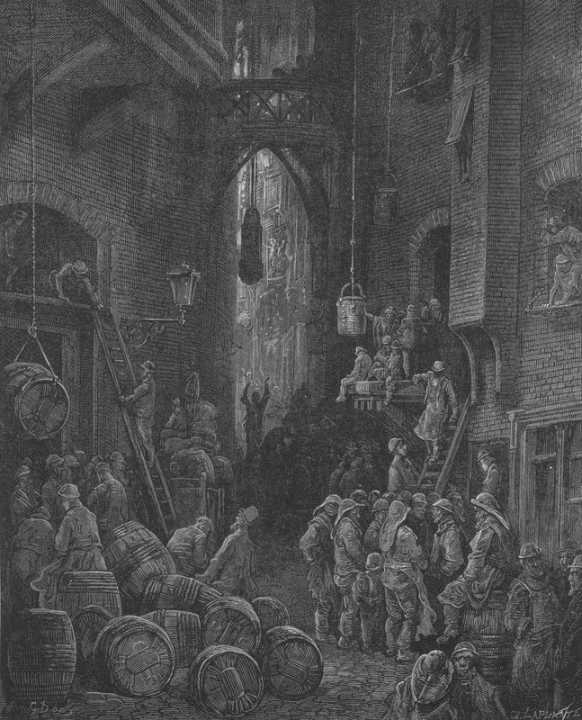 Doki Sainte-Catherine autorstwa Gustave after Dore