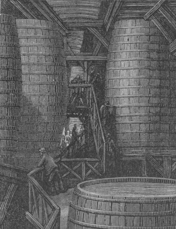 Wewnątrz browaru autorstwa Gustave after Dore