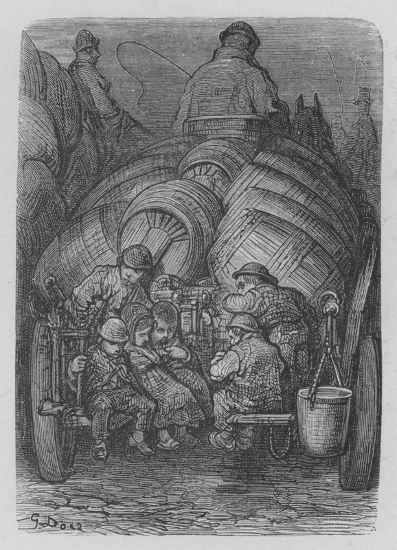 Tragarze piwa autorstwa Gustave after Dore