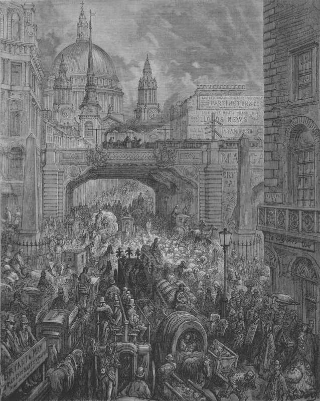 Ludgate-Hill autorstwa Gustave after Dore
