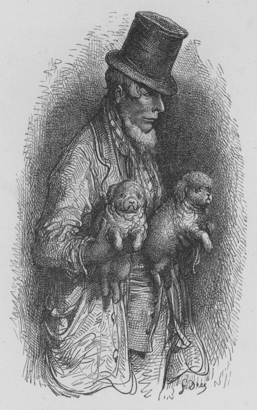 Sprzedawca psów autorstwa Gustave after Dore