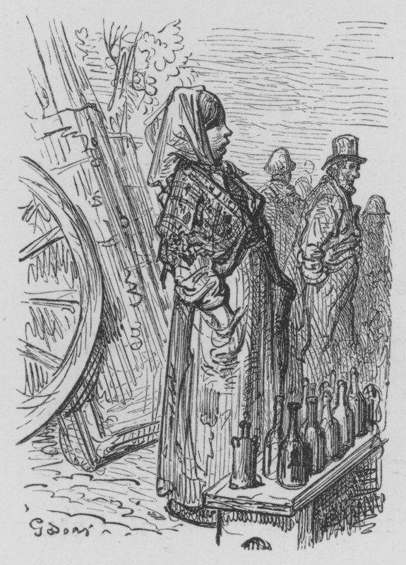 Sprzedawca napojów autorstwa Gustave after Dore