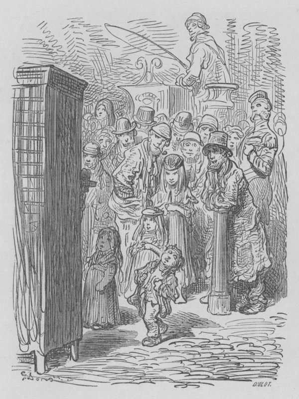 Punch Et Judy, Teatr Ambulant autorstwa Gustave after Dore