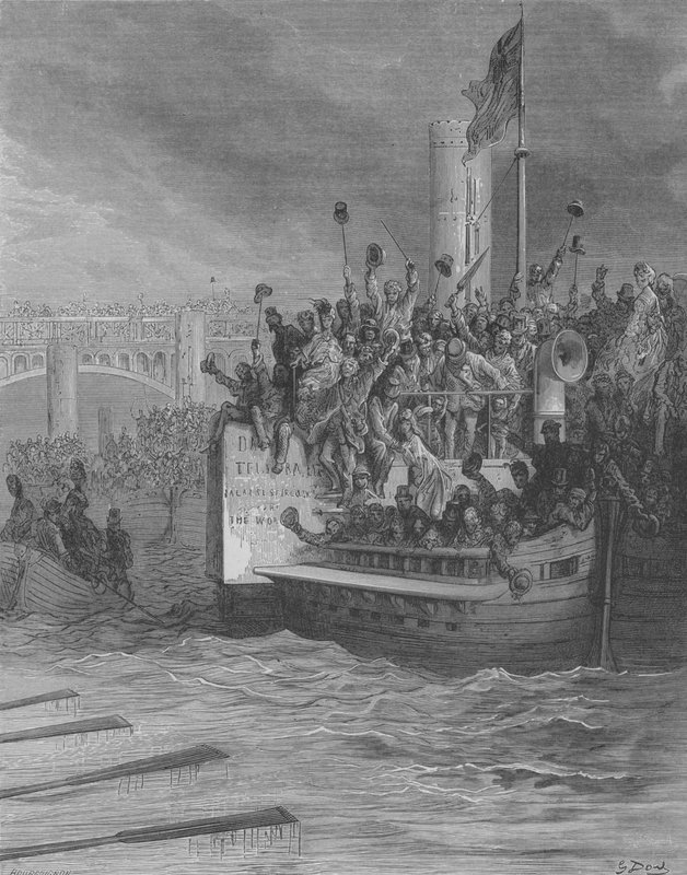 Regates, The Struggle autorstwa Gustave after Dore