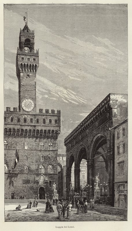 Loggia dei Lanzi autorstwa Gustave Bauernfeind