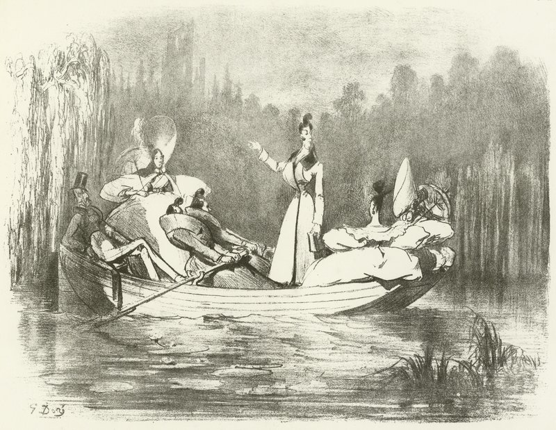 Dandyzm wiejski (wklęsłodruk) autorstwa Gustave Dore