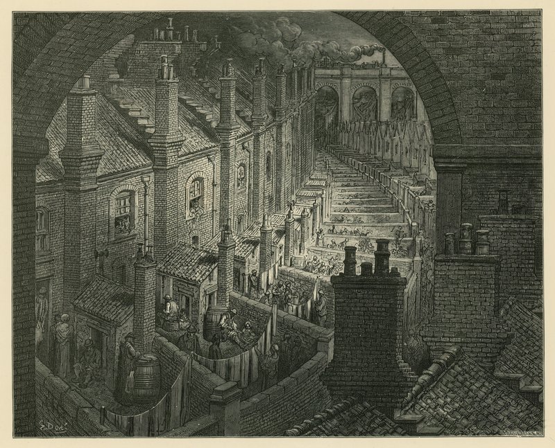 Przez Londyn koleją autorstwa Gustave Dore