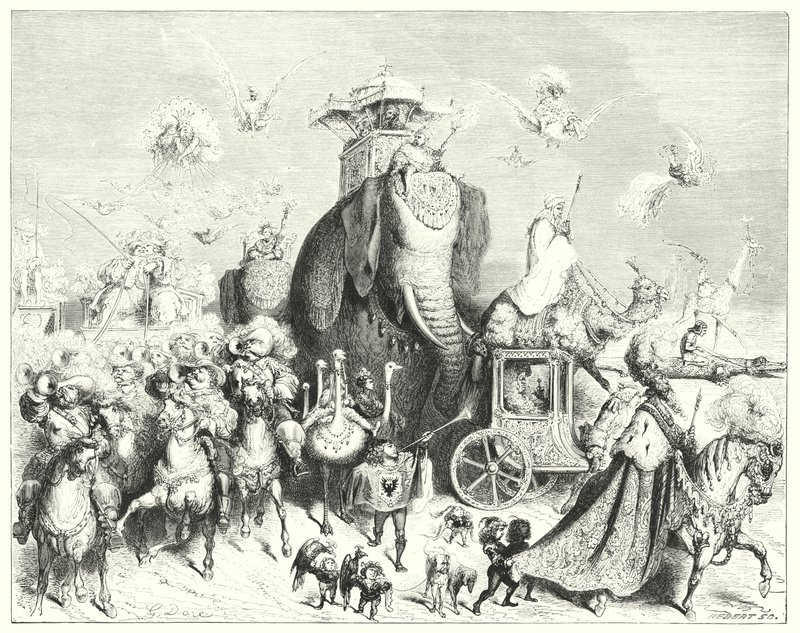 Skóra osła; Skóra osła (grawerowanie) autorstwa Gustave Dore