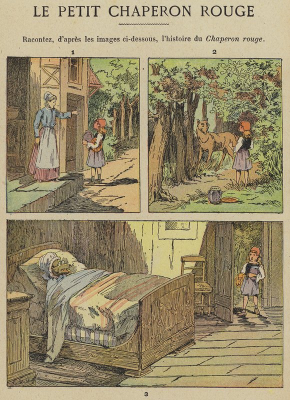 Czerwony Kapturek (kolor lito) autorstwa Gustave Fraipont