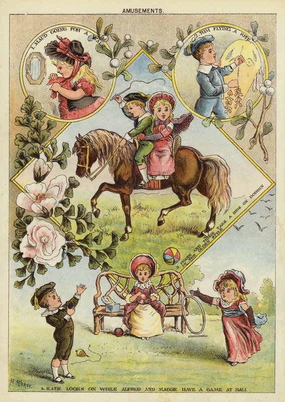 Zabawy dla dzieci (chromolitho) autorstwa H. Hurst