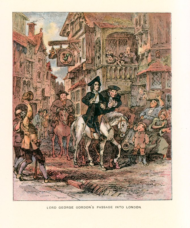 Ilustracja do Barnaby Rudge. autorstwa Hablot Knight Browne