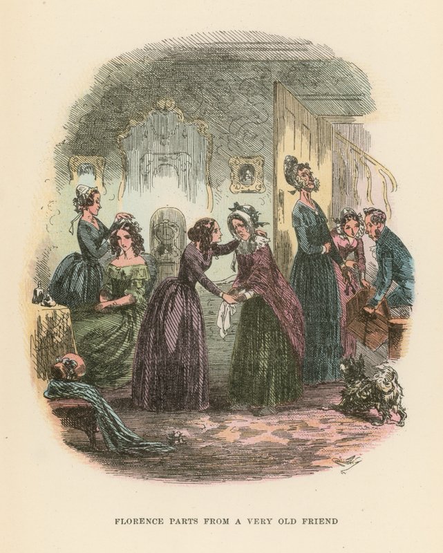 Ilustracja do Dombey i Son autorstwa Hablot Knight Browne