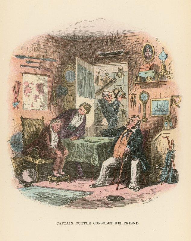 Ilustracja do Dombey i Son autorstwa Hablot Knight Browne