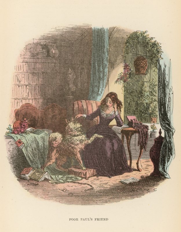 Ilustracja do Dombey i Son autorstwa Hablot Knight Browne