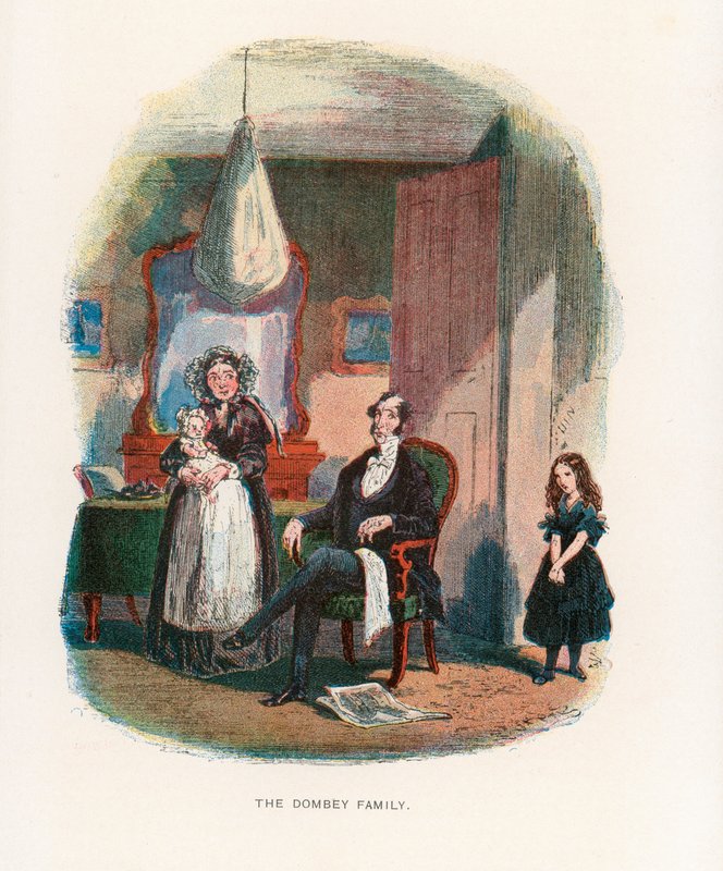 Ilustracja do filmu Dombey i syn autorstwa Hablot Knight Browne