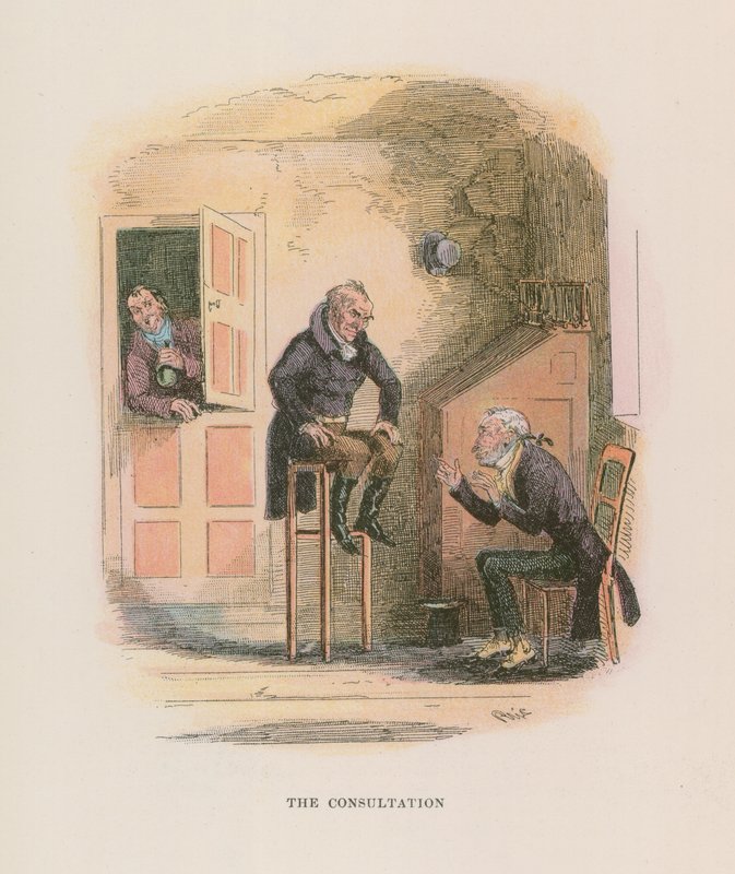Ilustracja do Mikołaja Nickleby autorstwa Hablot Knight Browne