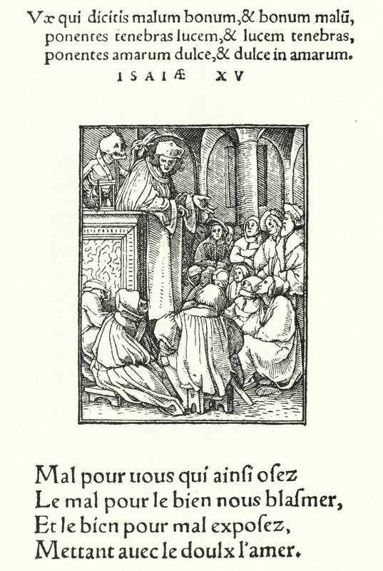 Kaznodzieja (rycina) autorstwa Hans (after) Holbein the Younger