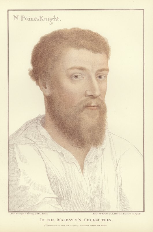 Sir Nicholas Poins (akwatinta) autorstwa Hans Holbein der Jüngere