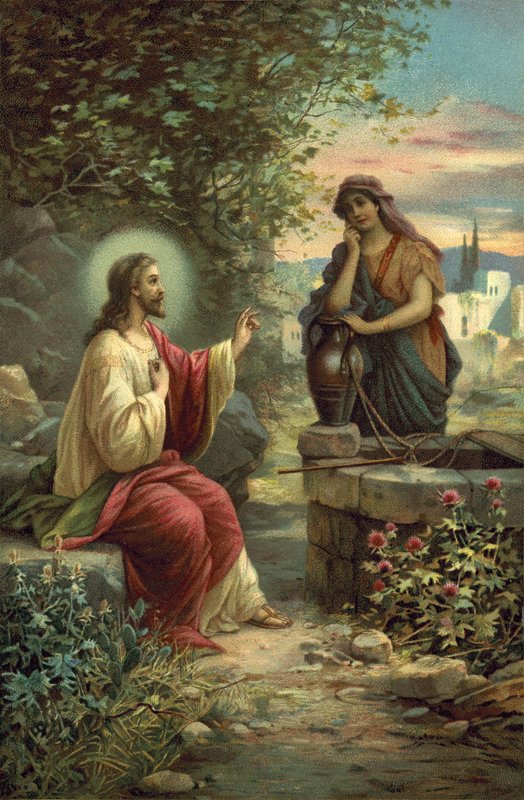 Chrystus i Niewiasta Samarii autorstwa Hans Zatzka