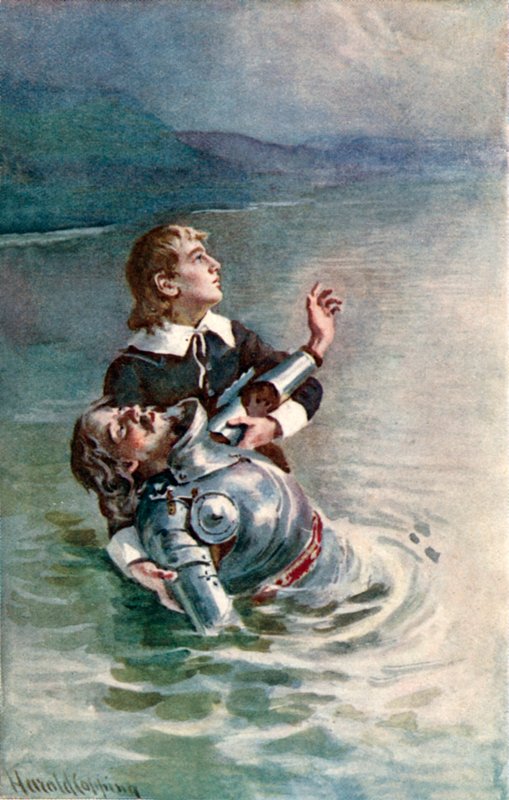 Przeprawa przez rzekę autorstwa Harold Copping