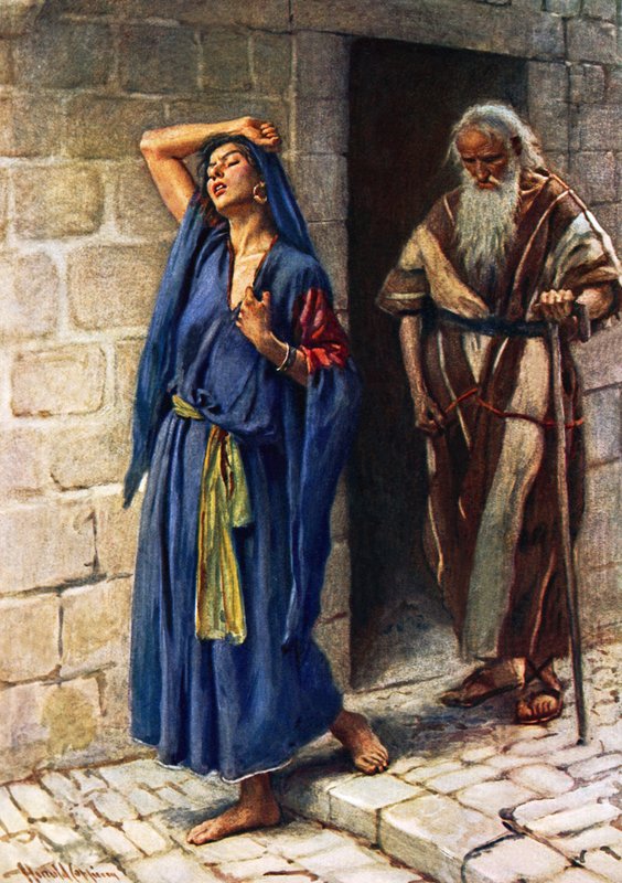 Żona Jeroboama autorstwa Harold Copping