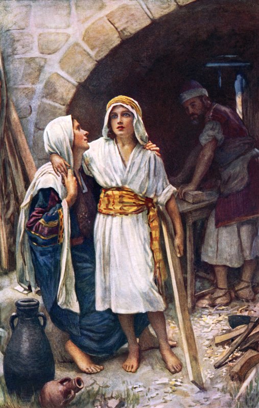 Jezus Chrystus z Maryją autorstwa Harold Copping