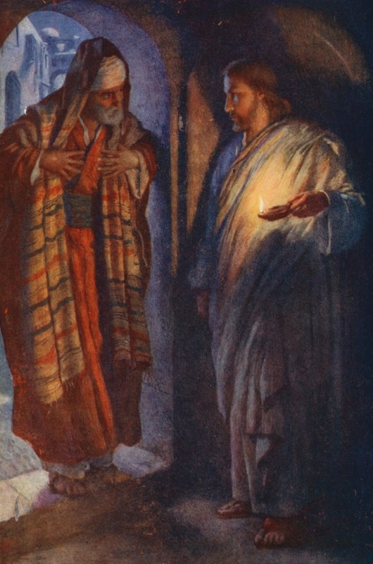 Nowy Testament: Nikodem (kolorowa litografia) autorstwa Harold Copping