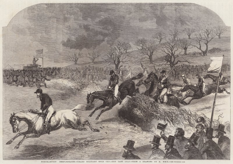 Northampton Steeplechases, Grand Military Gold Cup, ostatni skok autorstwa Harrison William Weir