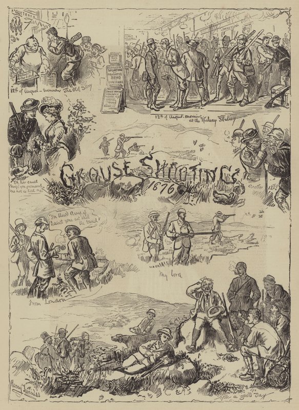 Strzelanie do cietrzew, 1876 autorstwa Harry Furniss