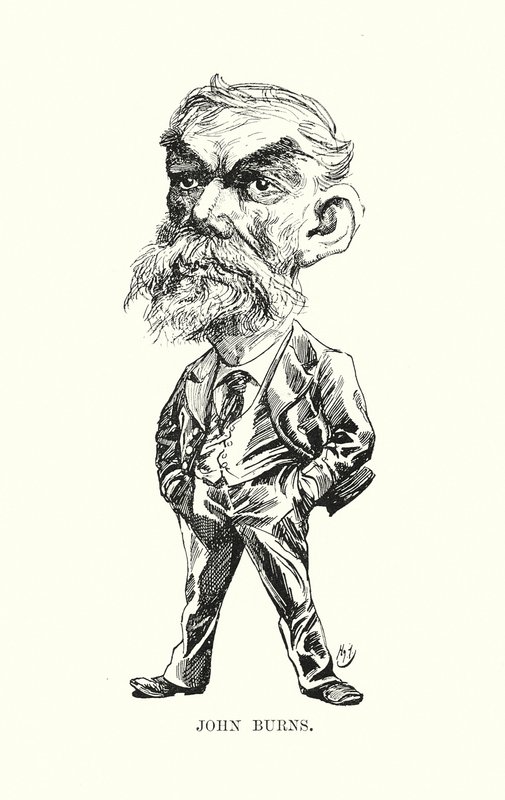 John Burns (litografia) autorstwa Harry (after) Furniss