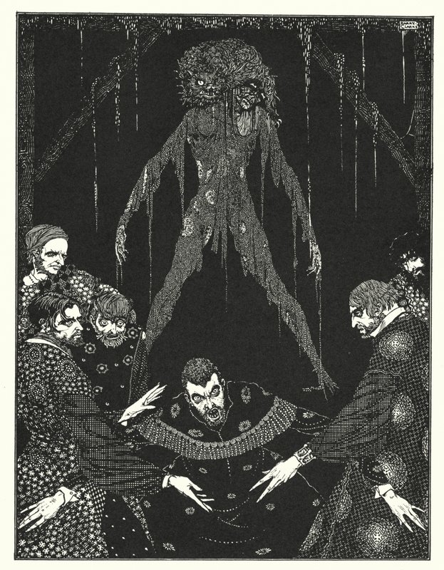 Edgar Allan Poe: Czarny kot (litografia) autorstwa Harry Clarke
