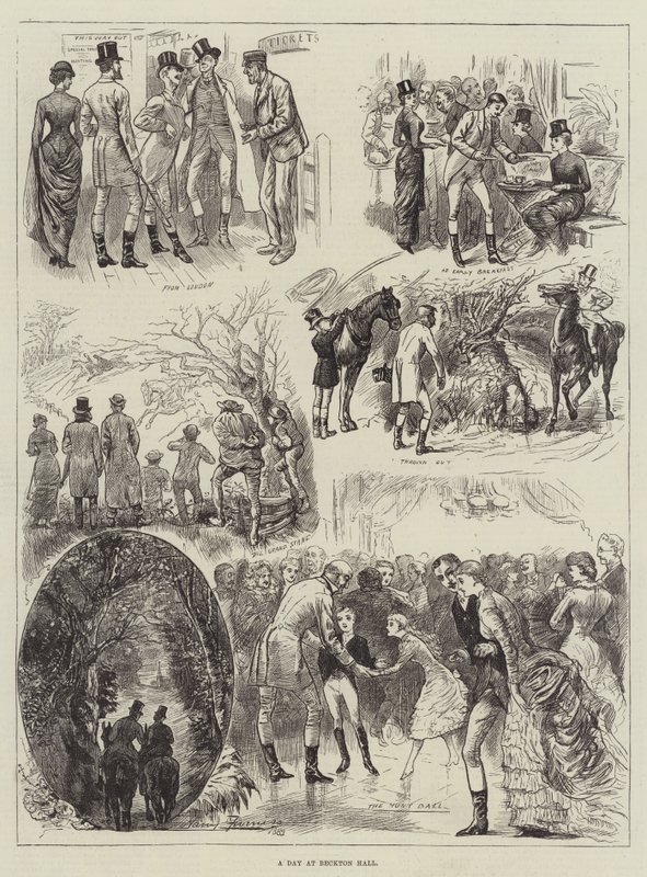 Dzień w Beckton Hall autorstwa Harry Furniss